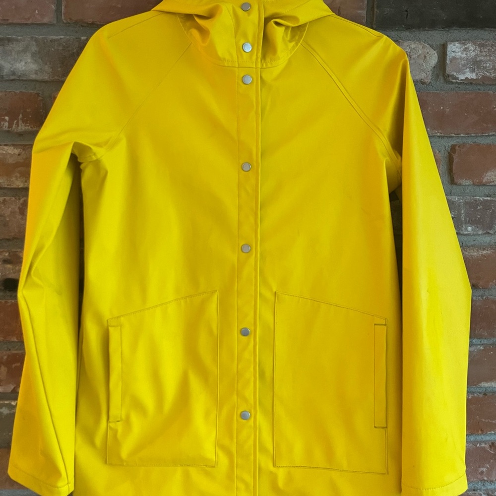 Bright Yellow Herschel Hooded Rain Jacket